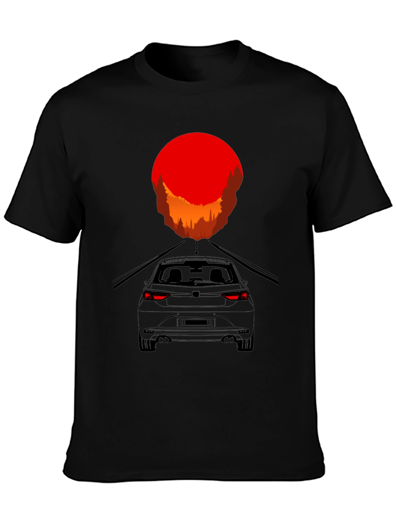 Sunset Drive T-Shirt - Modern Car Graphic Tee