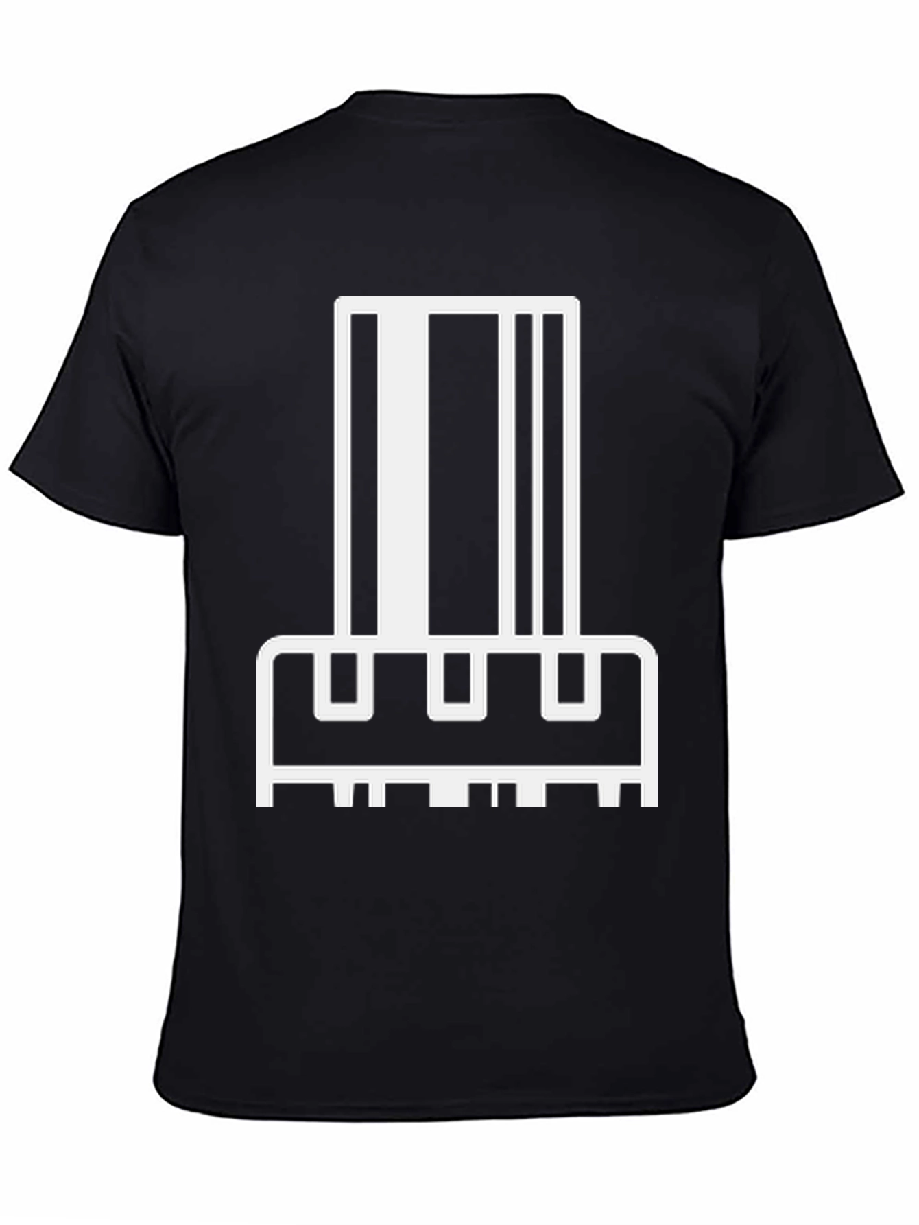 Abstract Barcode Graphic T-Shirt