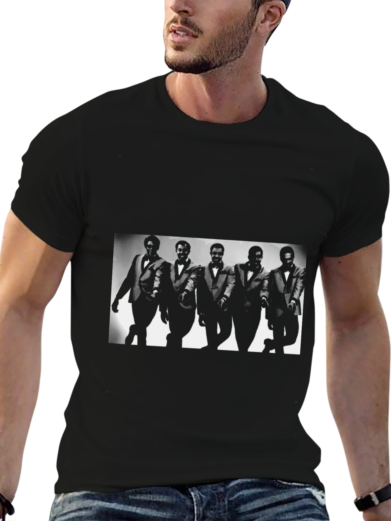 Retro Soul Mens Black Graphic Tee