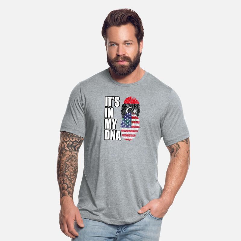 Libyan And American Mix Heritage DNA Flag