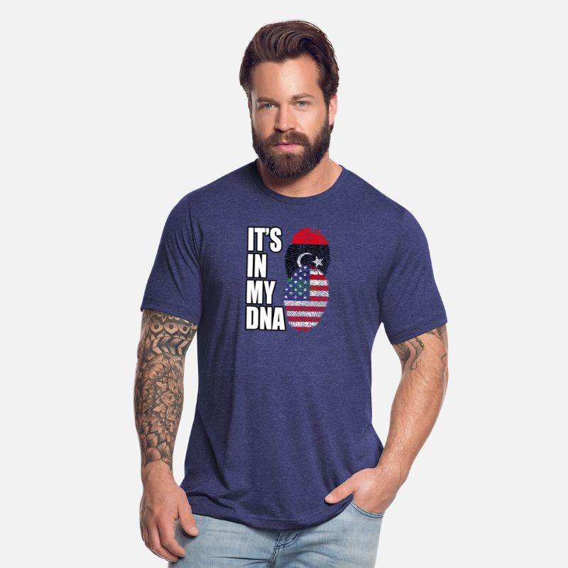 Libyan And American Mix Heritage DNA Flag