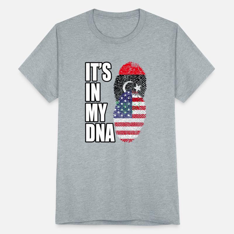 Libyan And American Mix Heritage DNA Flag
