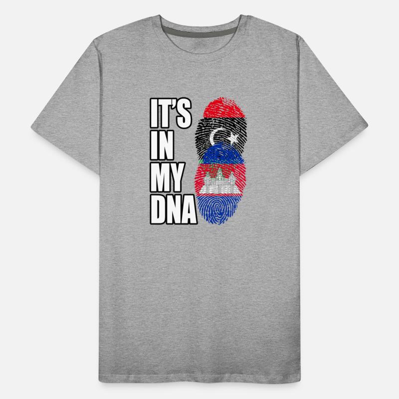 Libyan And Cambodian Mix Heritage DNA Flag