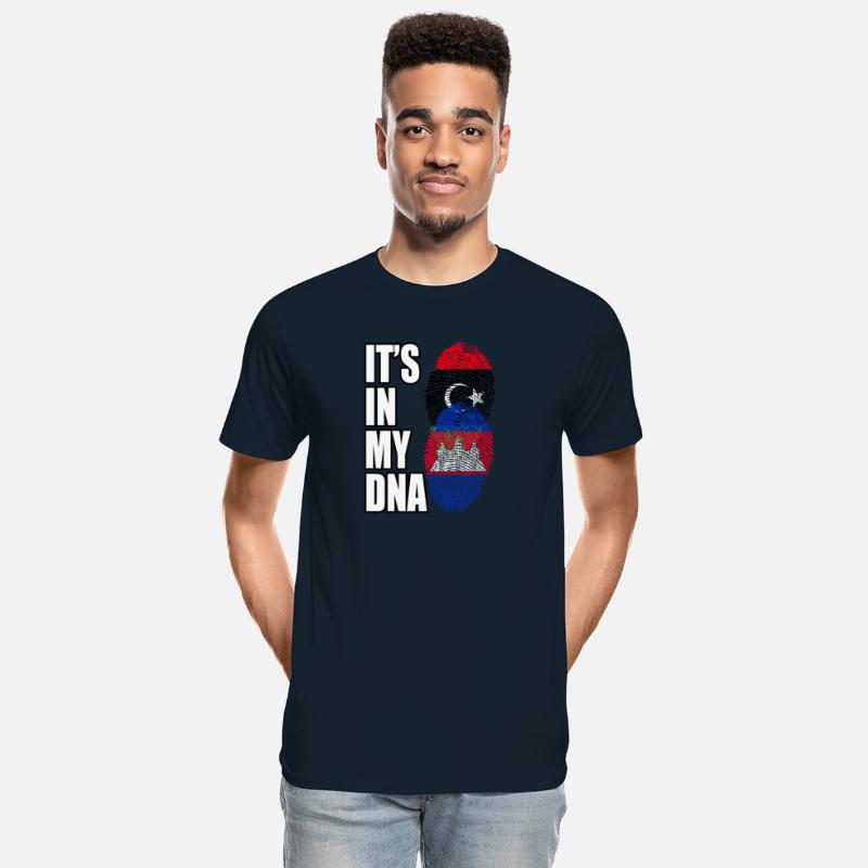 Libyan And Cambodian Mix Heritage DNA Flag