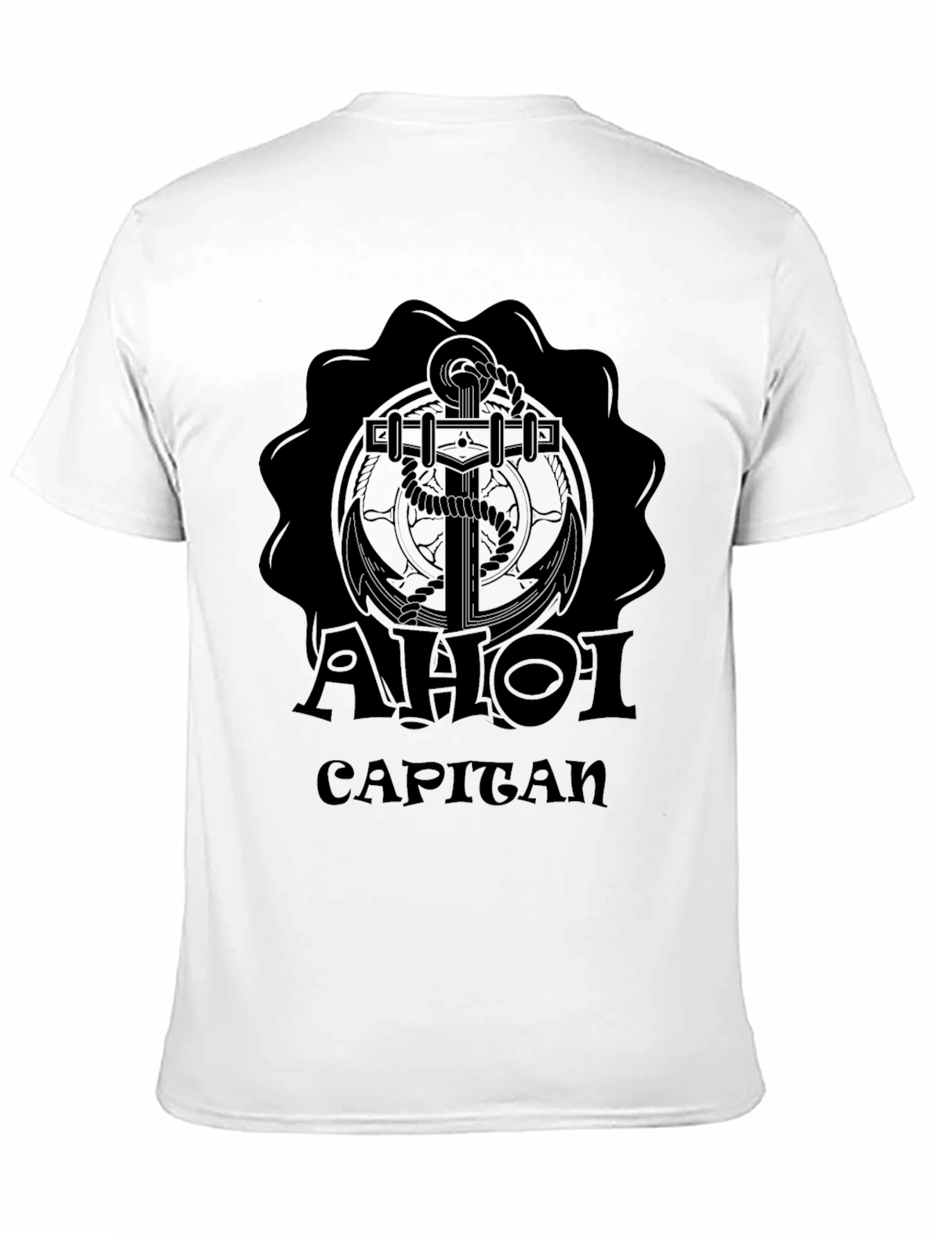 AHOI Capitan Anchor Graphic Black T-Shirt