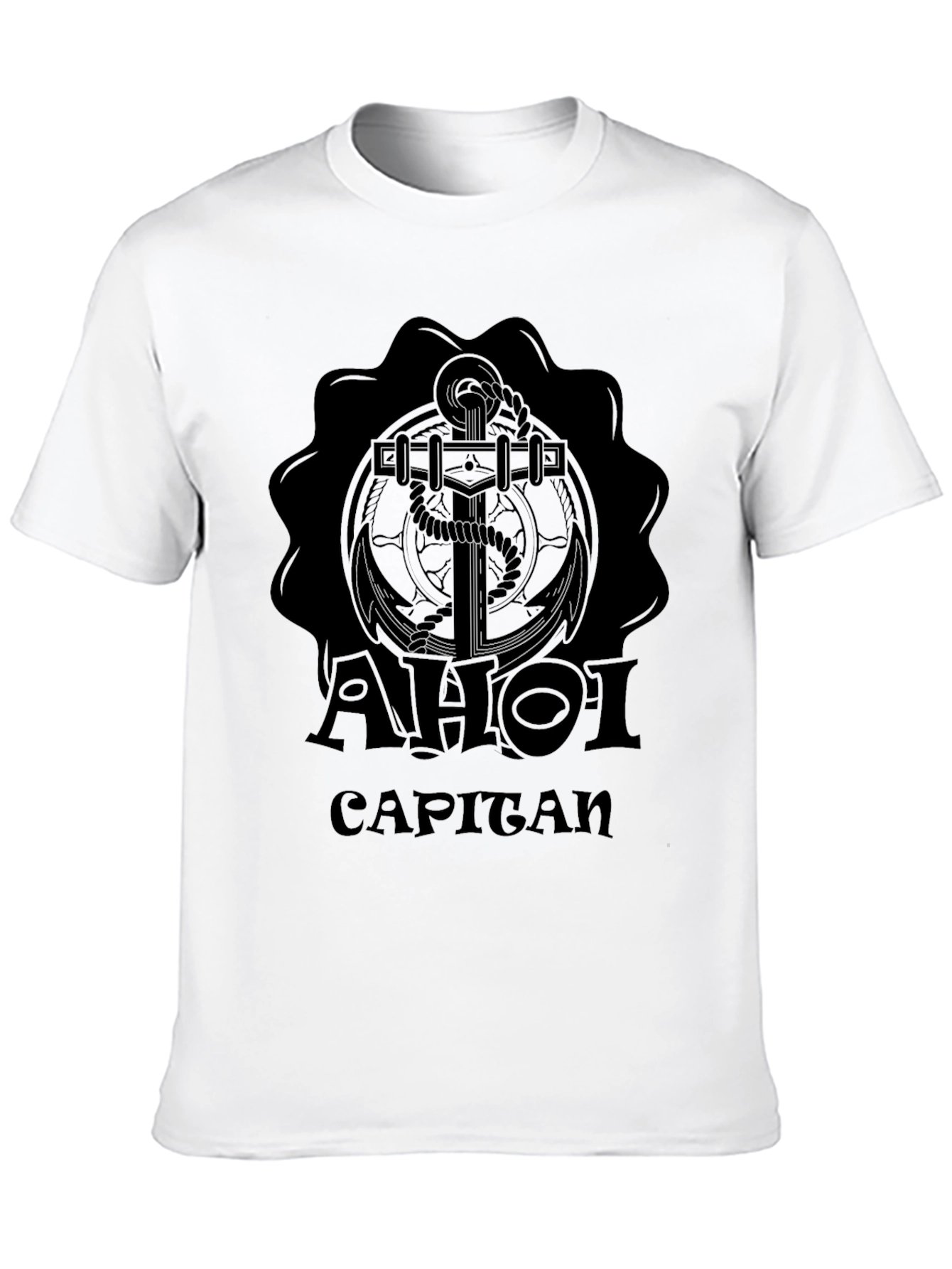 AHOI Capitan Anchor Graphic Black T-Shirt
