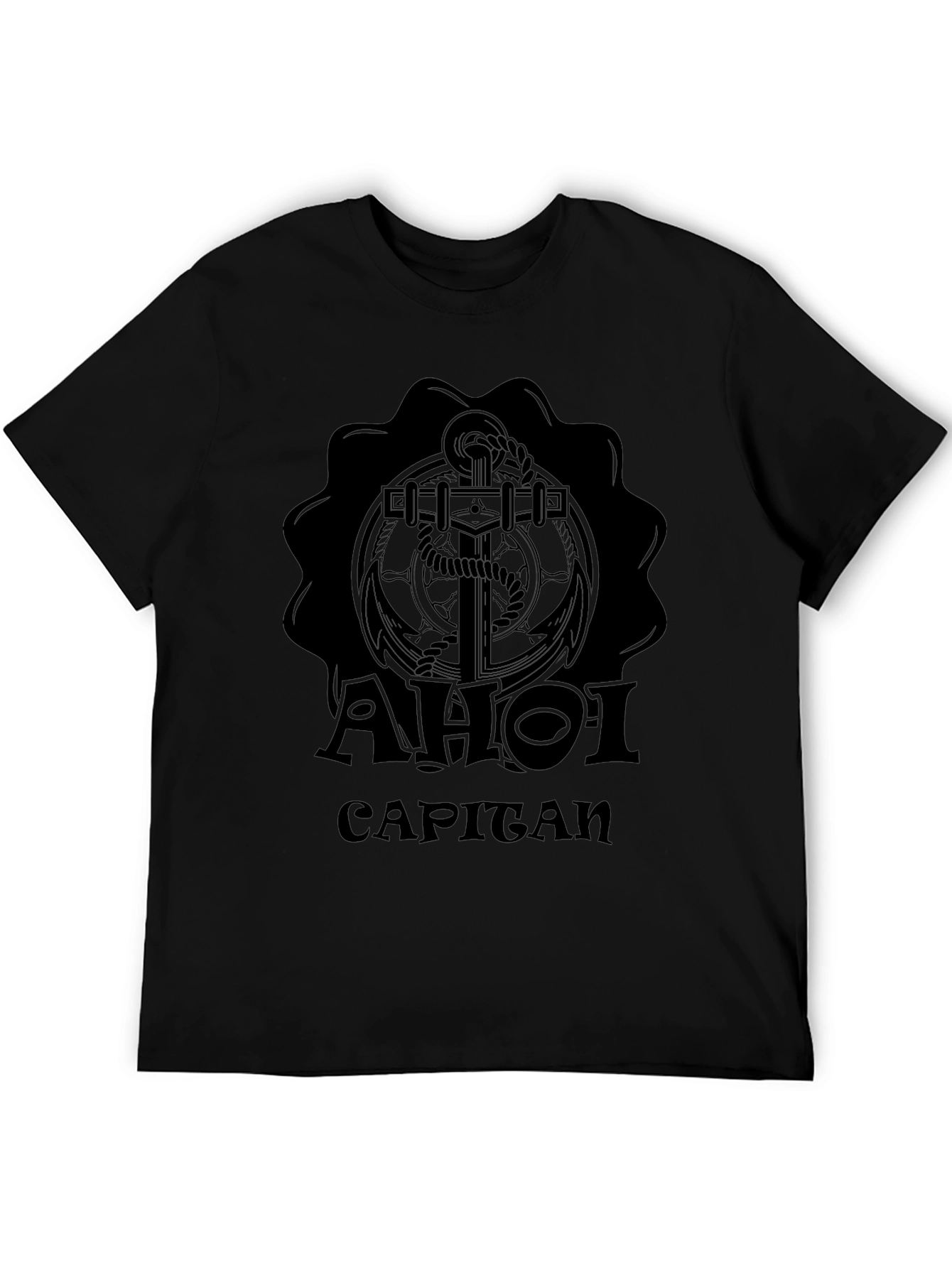 AHOI Capitan Anchor Graphic Black T-Shirt