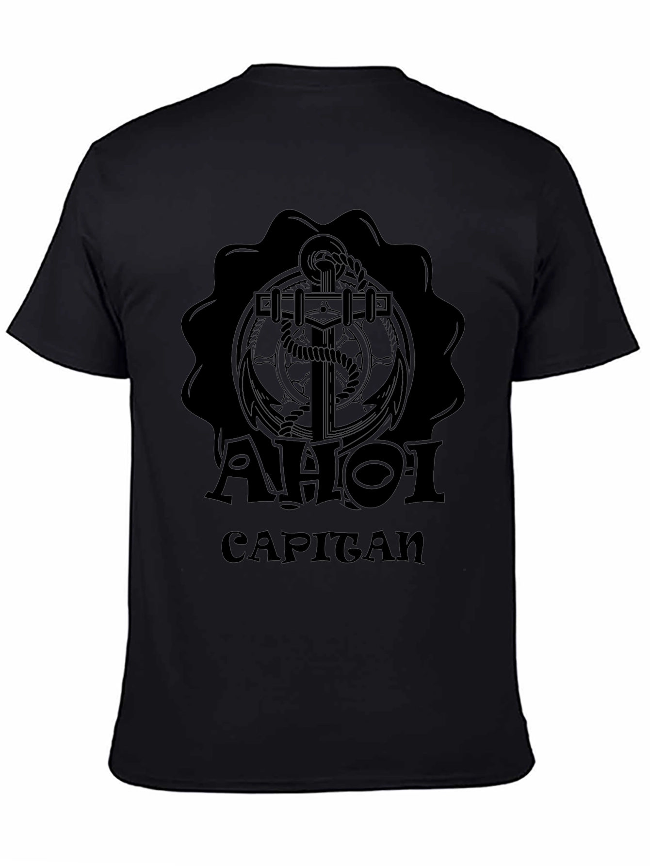 AHOI Capitan Anchor Graphic Black T-Shirt