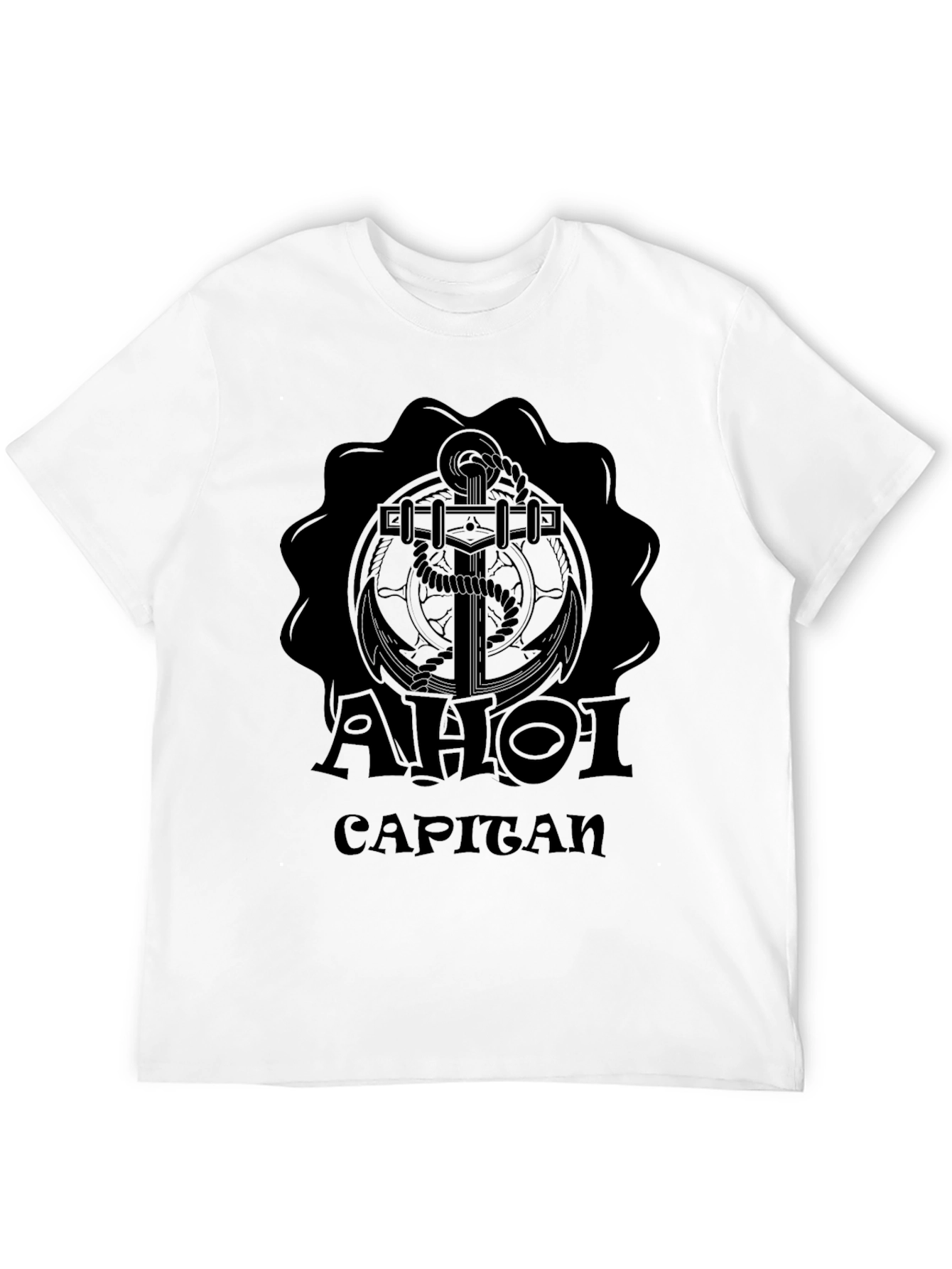 AHOI Capitan Anchor Graphic Black T-Shirt