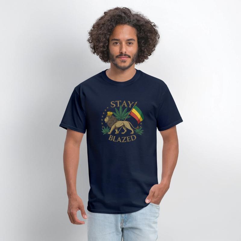 Lion of Judah Flag & Weed Leaf Vintage Design