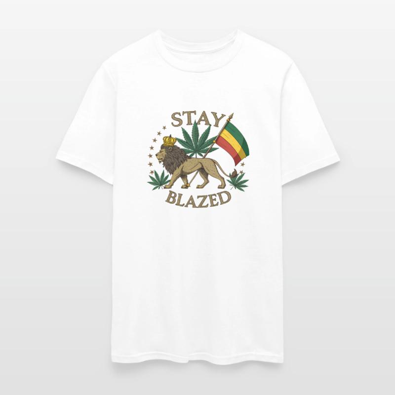 Lion of Judah Flag & Weed Leaf Vintage Design