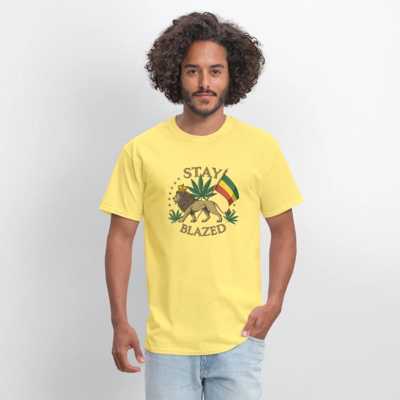 Lion of Judah Flag & Weed Leaf Vintage Design