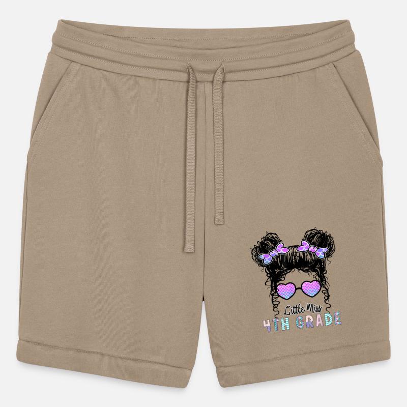 Little Miss 4th Grade Messy Bun Girl Back To Schoo