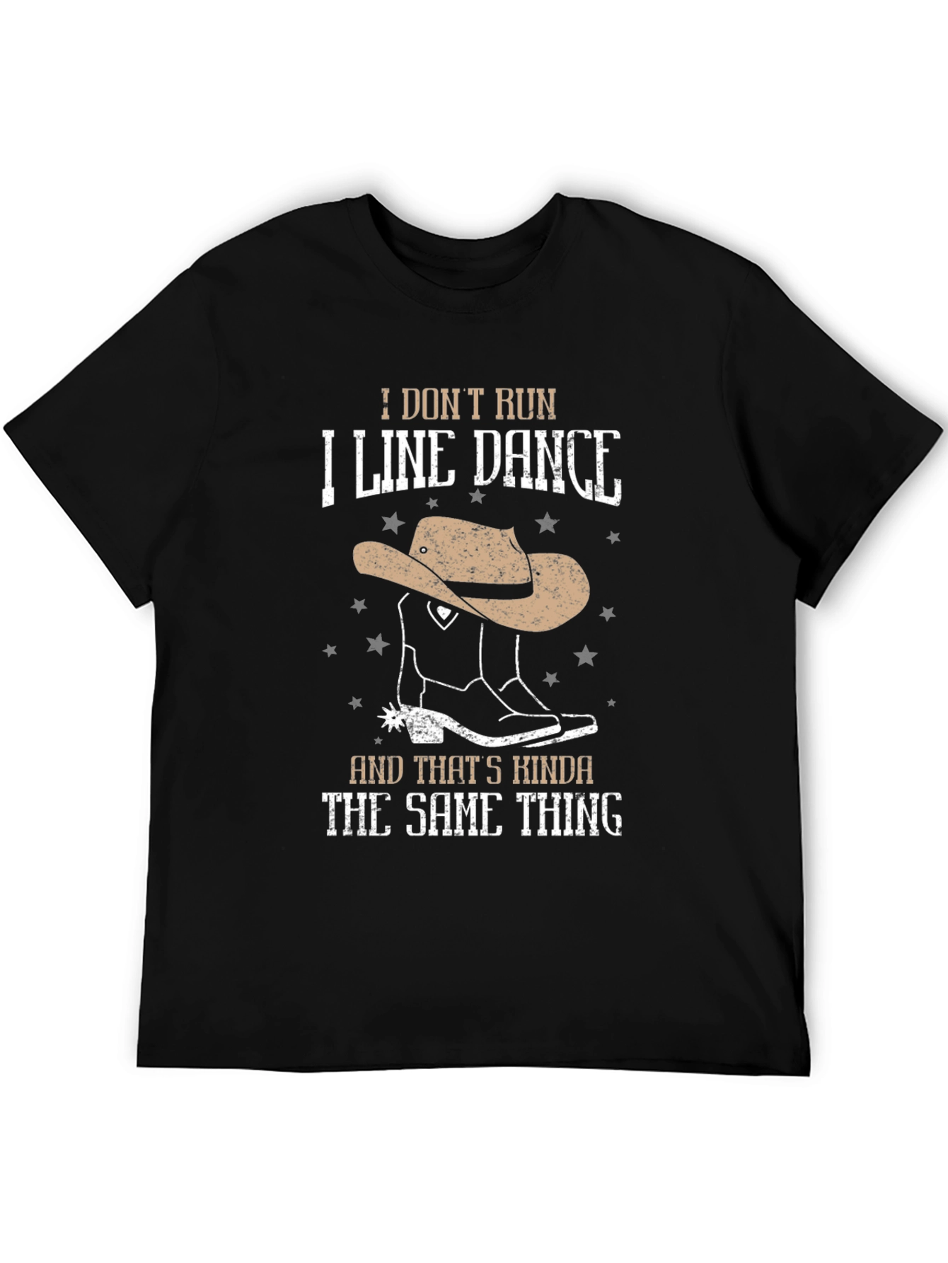 Line Dance T-Shirt - Cowboy Boot and Hat Design