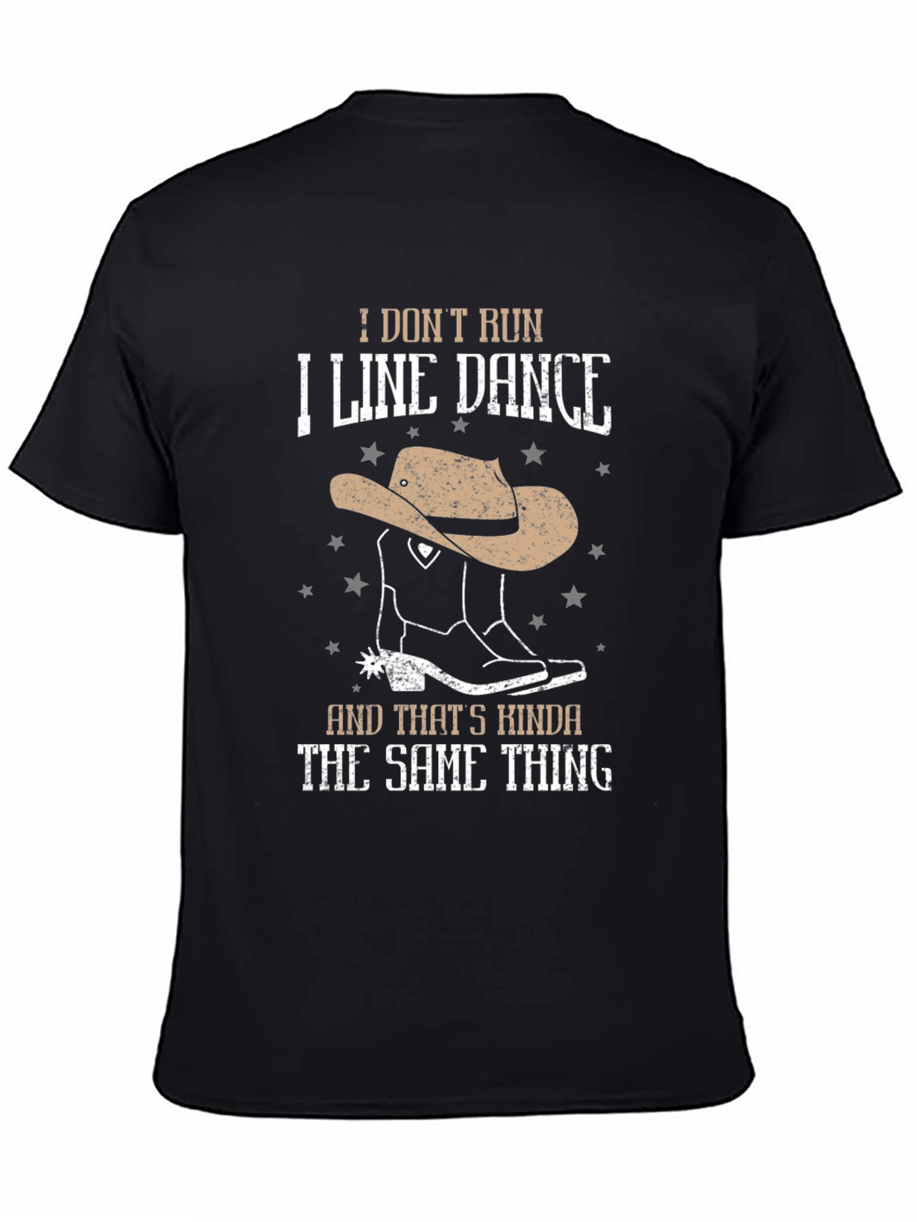 Line Dance T-Shirt - Cowboy Boot and Hat Design