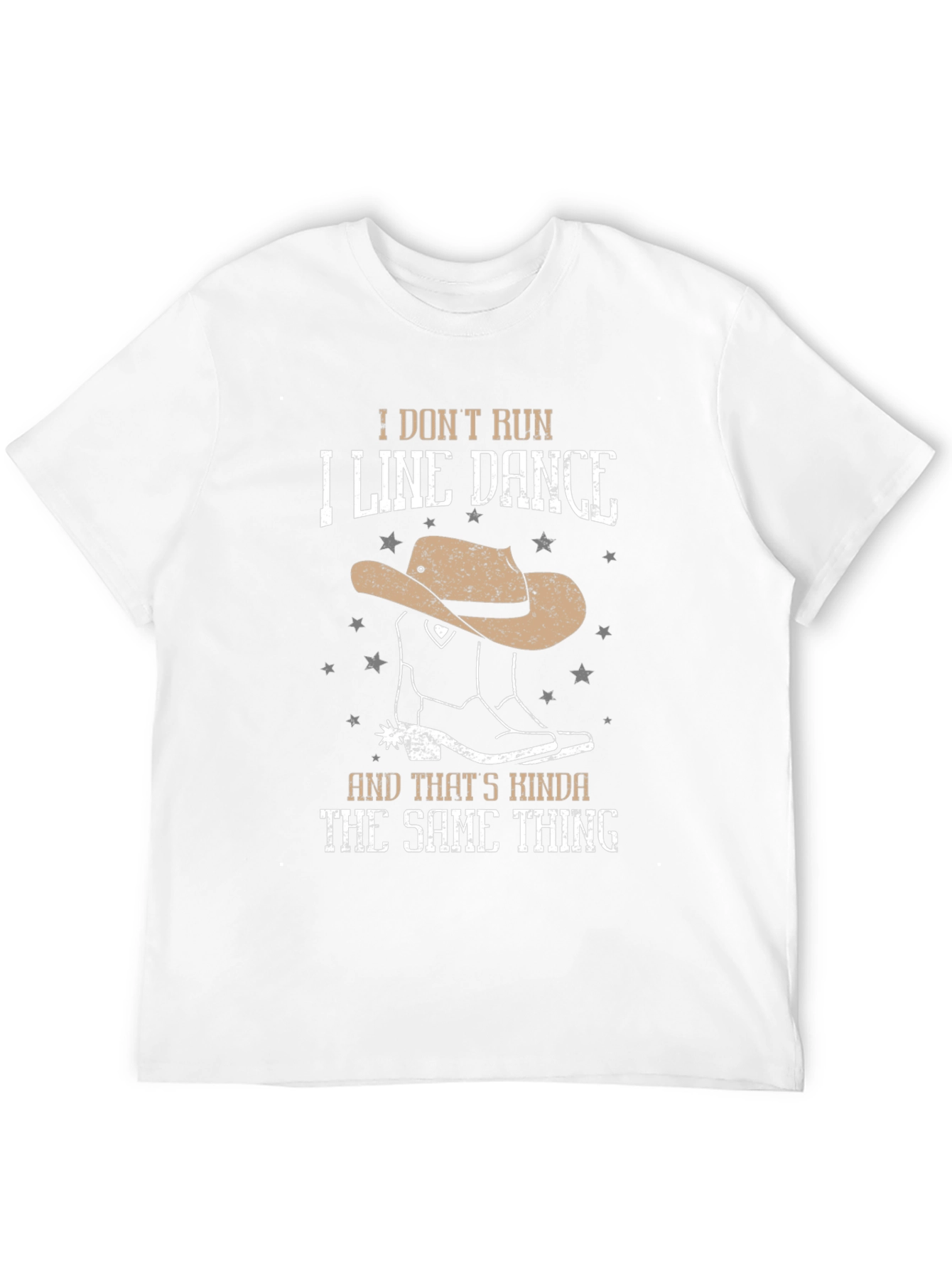 Line Dance T-Shirt - Cowboy Boot and Hat Design