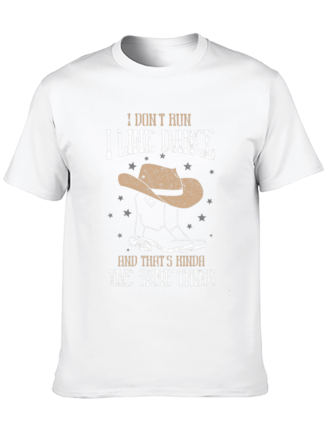 Line Dance T-Shirt - Cowboy Boot and Hat Design