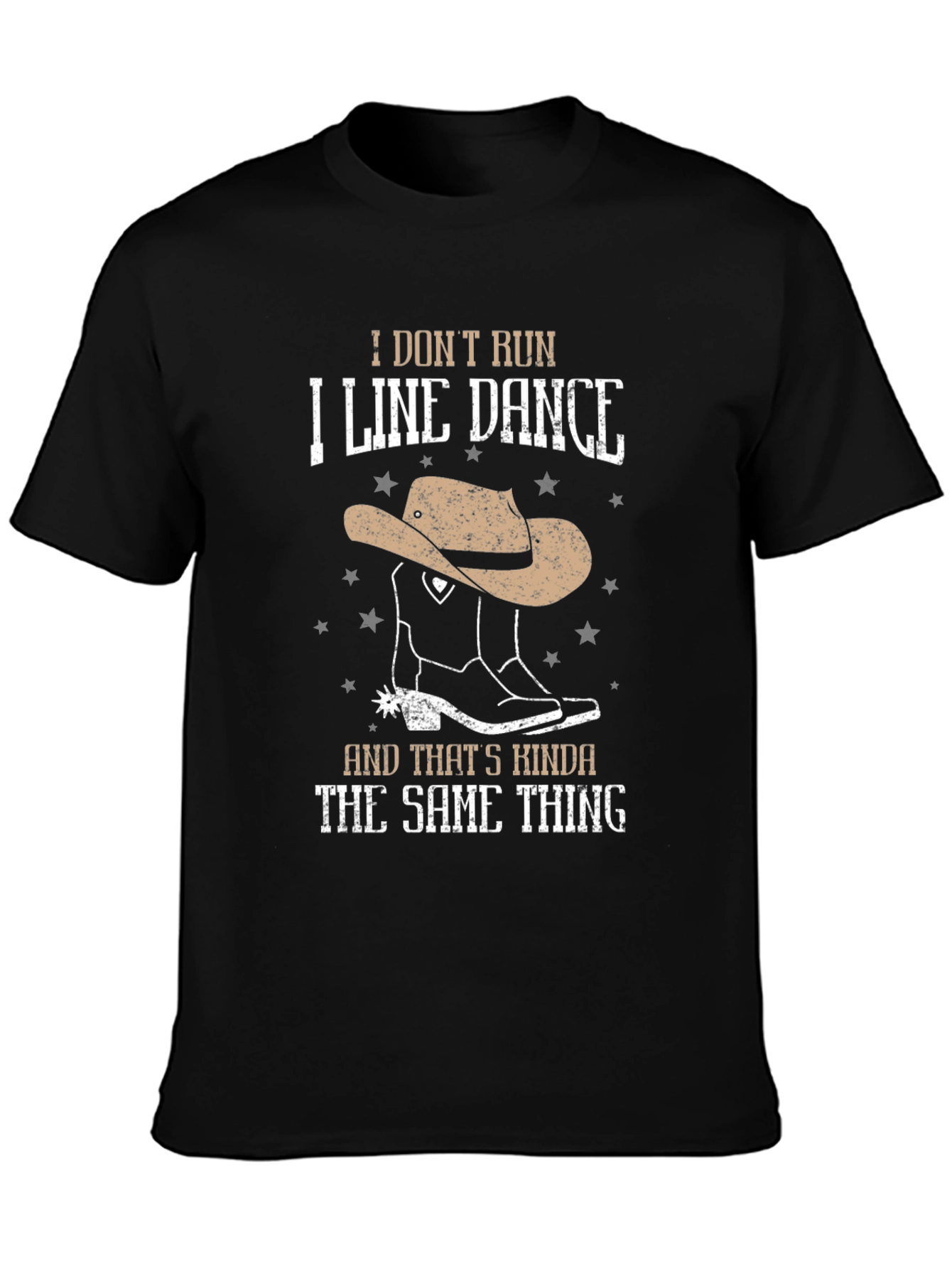 Line Dance T-Shirt - Cowboy Boot and Hat Design