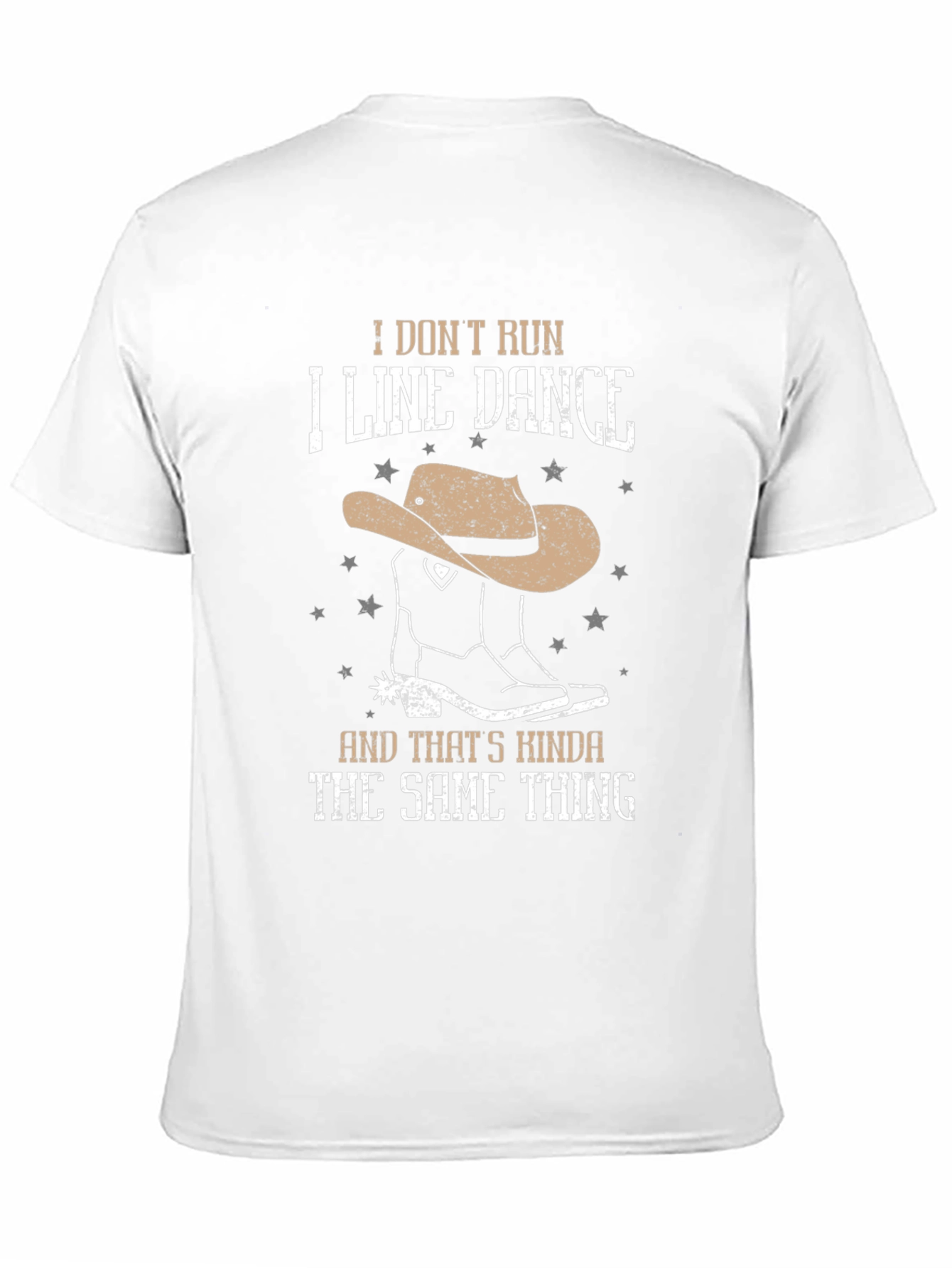Line Dance T-Shirt - Cowboy Boot and Hat Design