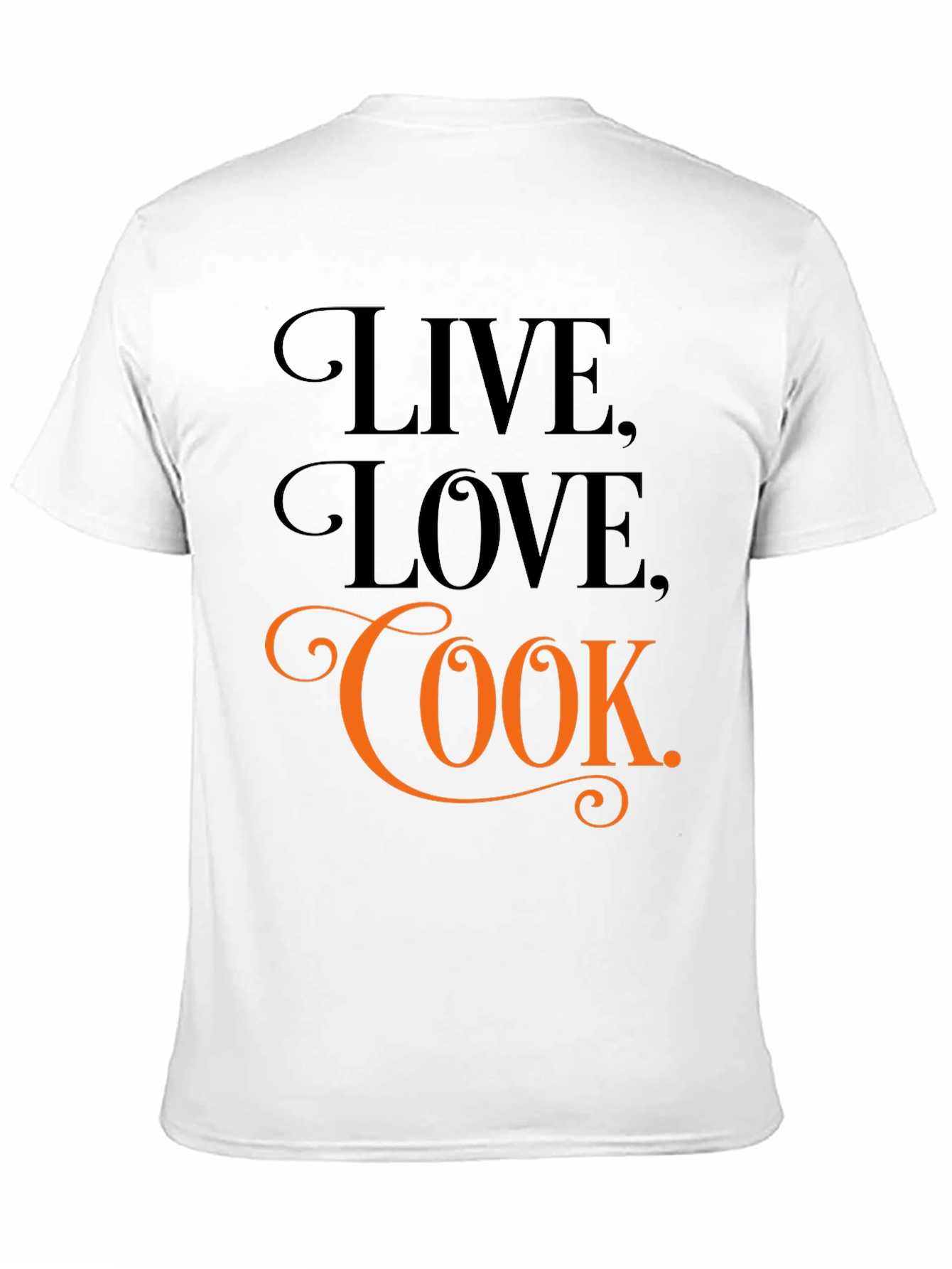 Live Love Cook Black Graphic Tee