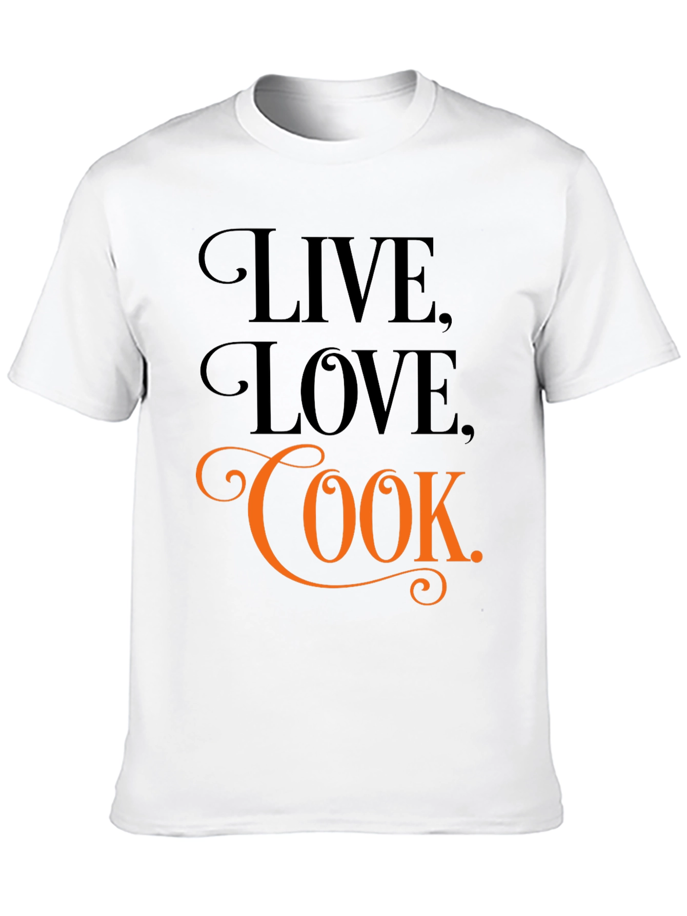 Live Love Cook Black Graphic Tee