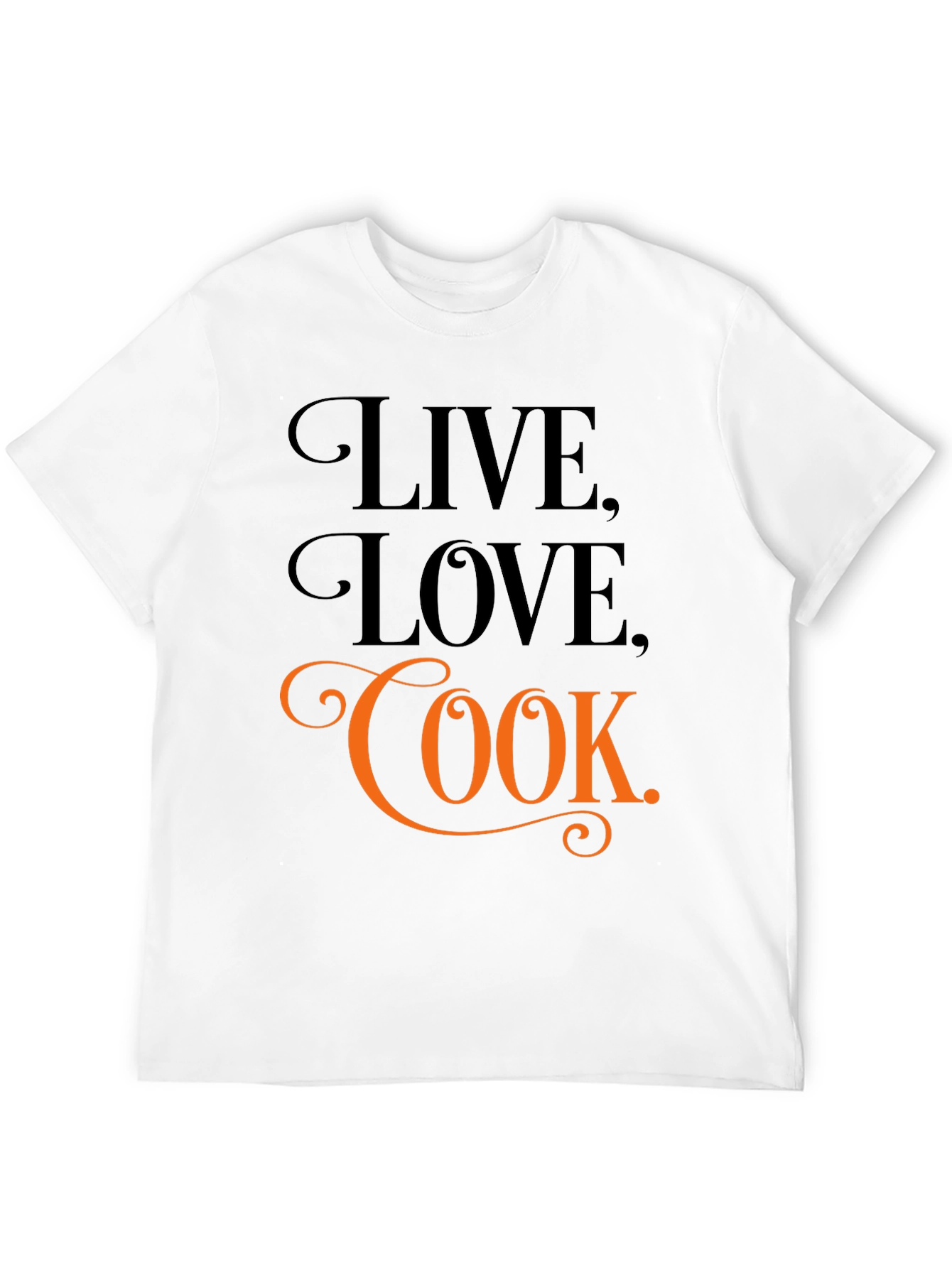 Live Love Cook Black Graphic Tee