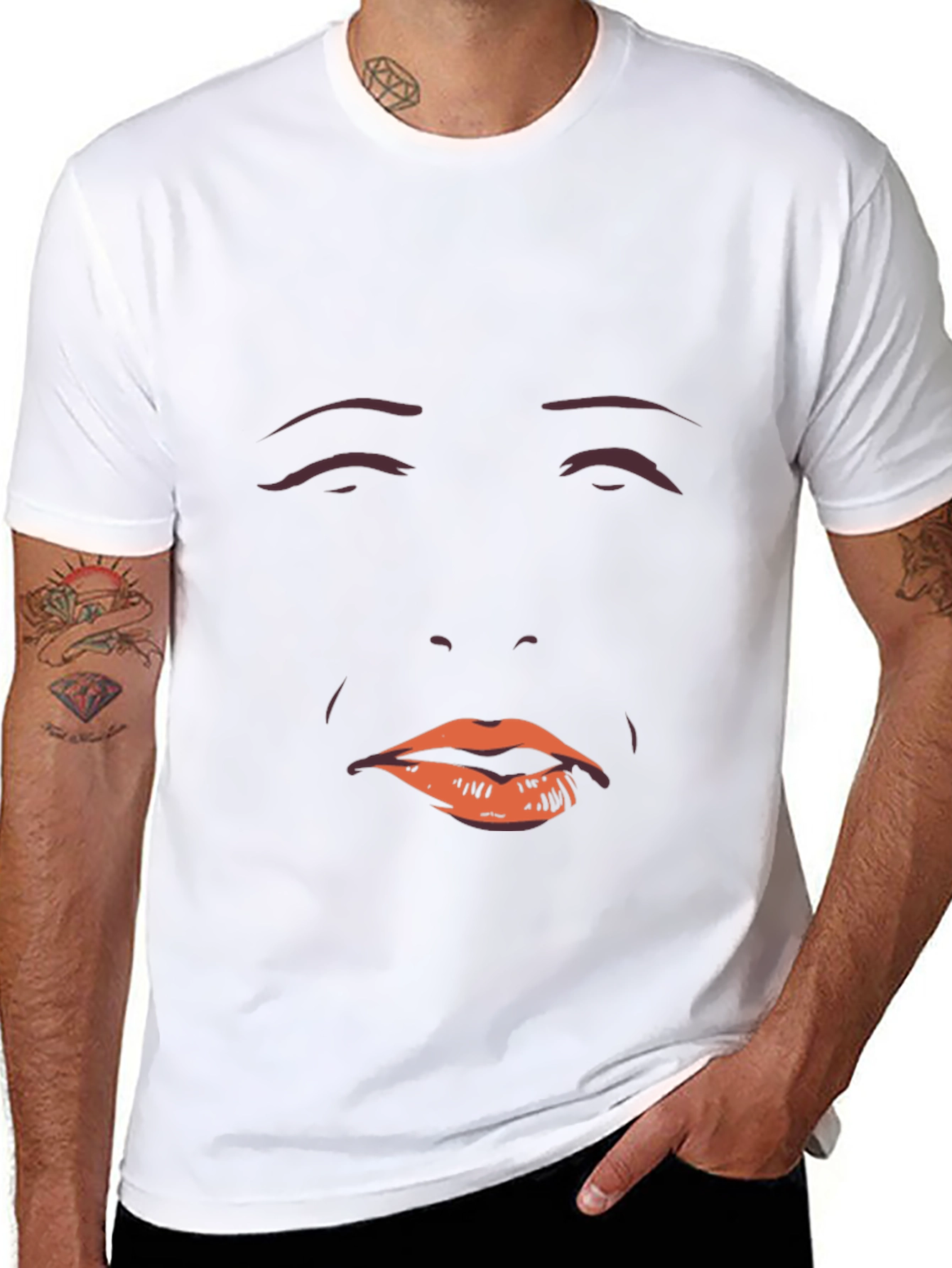 Mysterious Face Graphic Tee - Unisex Soft Cotton T-Shirt