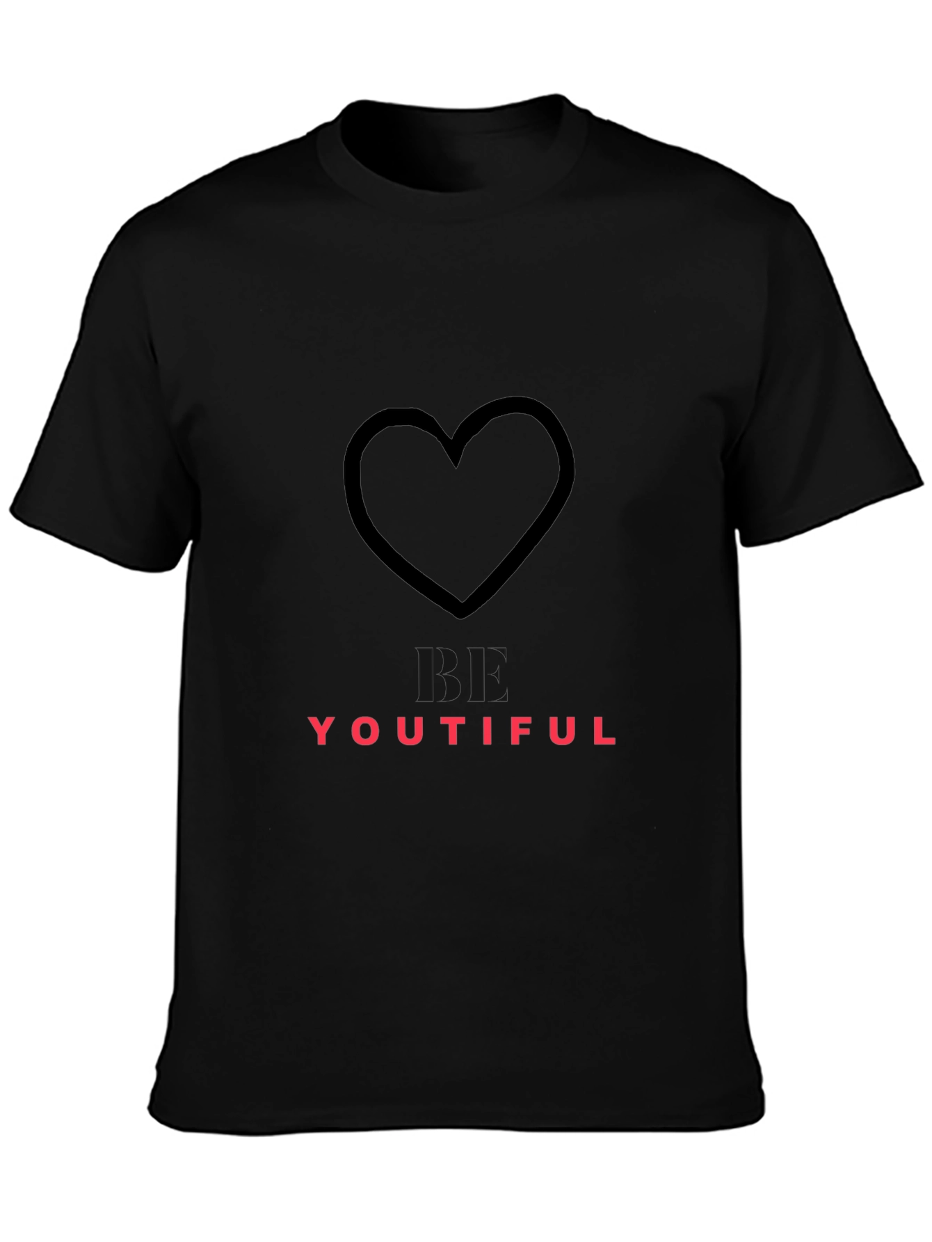 Youthful Heart Graphic Black Tee