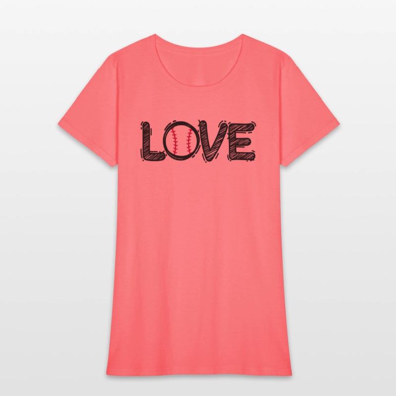 LOVE Bat and Ball Sports Lover Batter Athlete