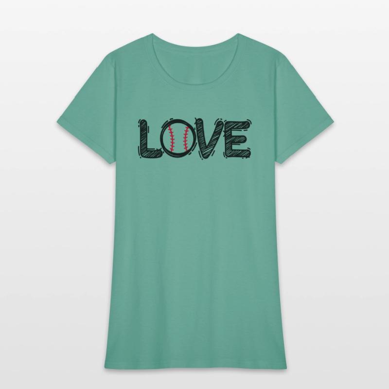 LOVE Bat and Ball Sports Lover Batter Athlete