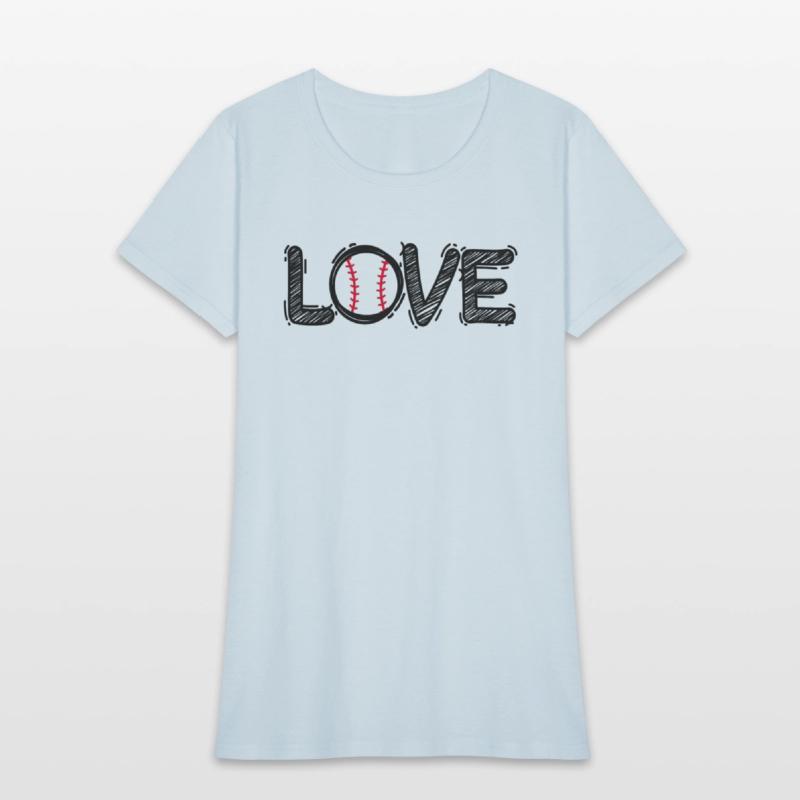 LOVE Bat and Ball Sports Lover Batter Athlete