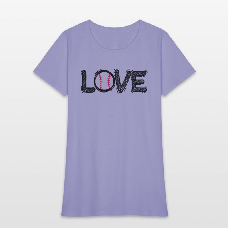 LOVE Bat and Ball Sports Lover Batter Athlete