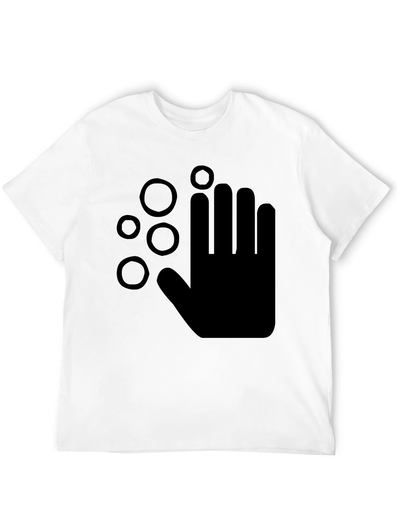 Washing Hands Graphic Black T-Shirt