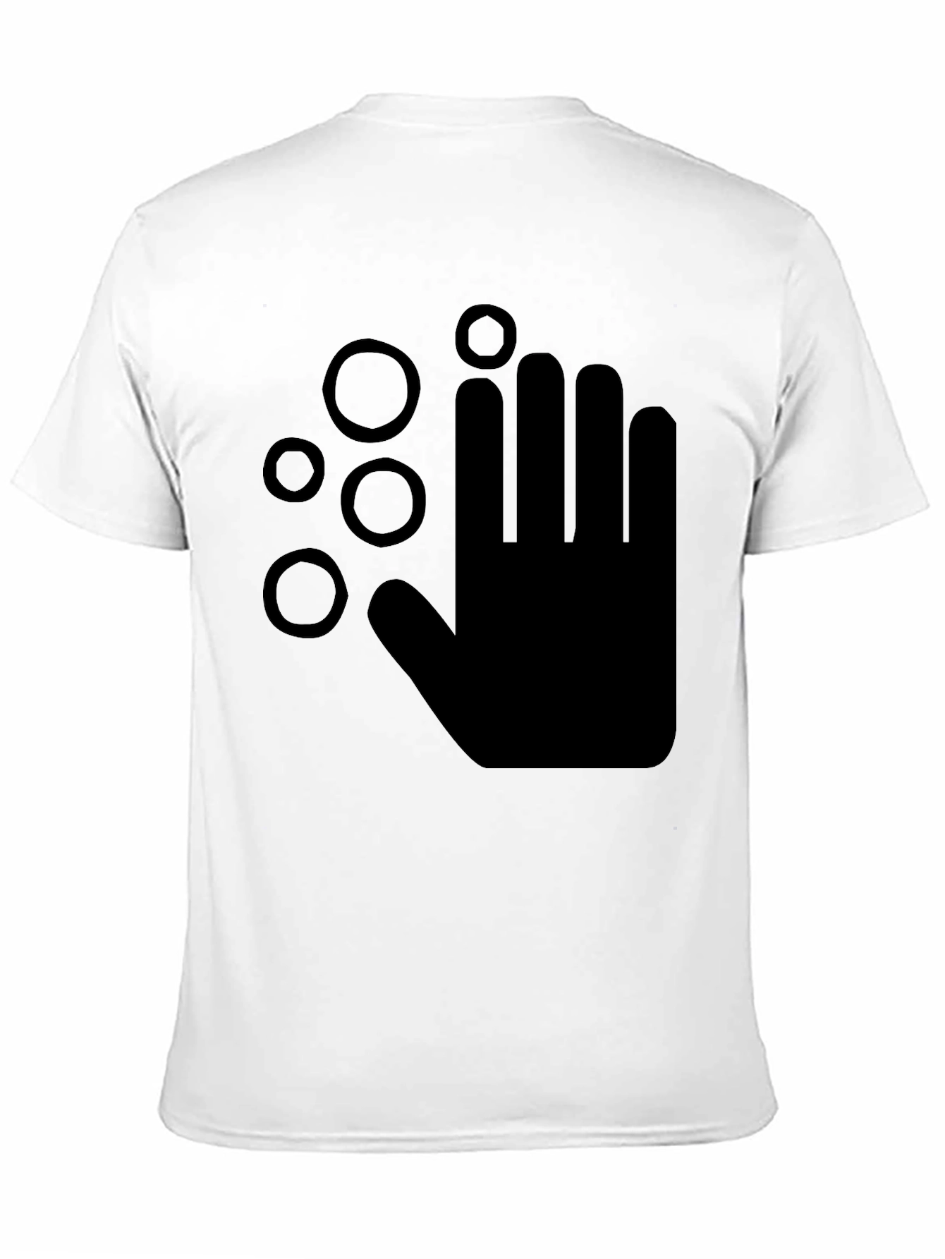 Washing Hands Graphic Black T-Shirt