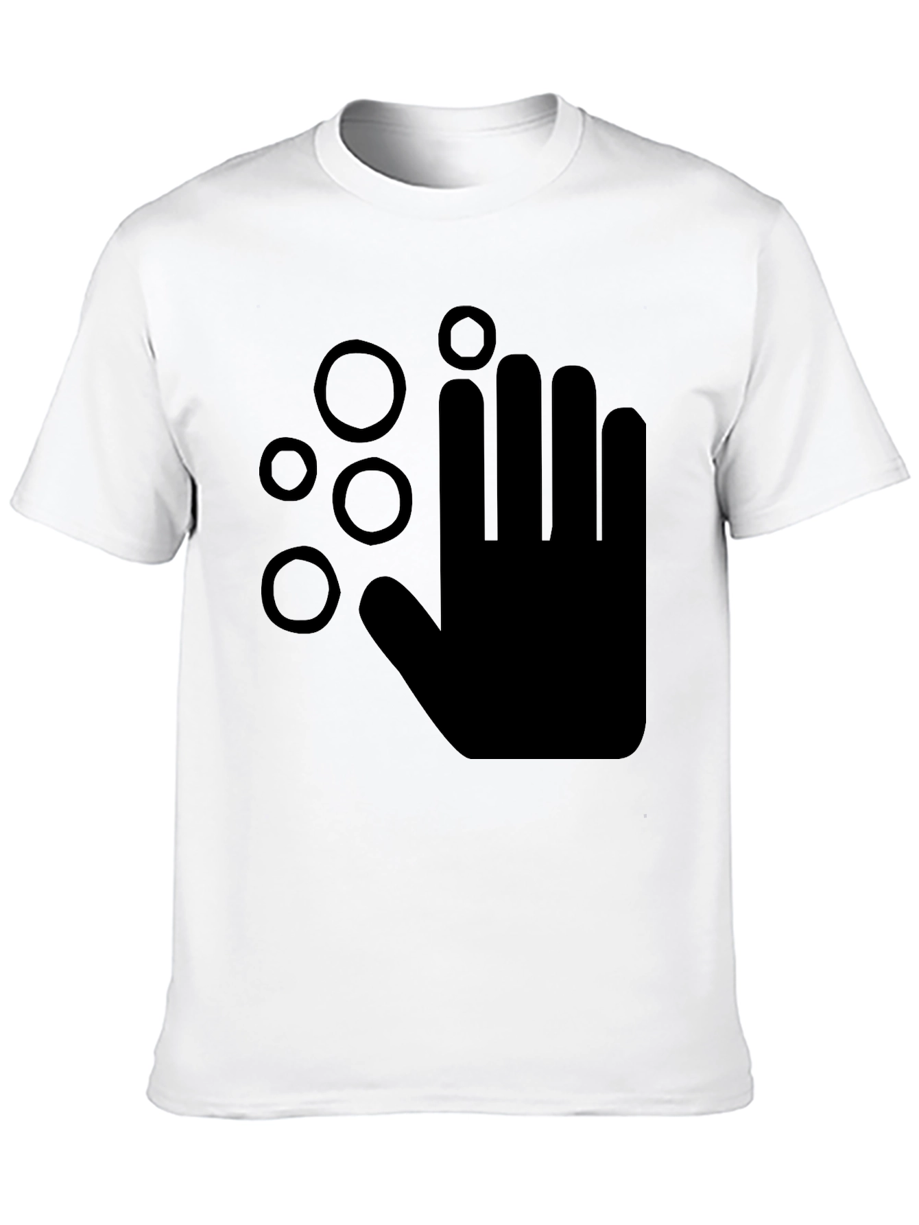 Washing Hands Graphic Black T-Shirt