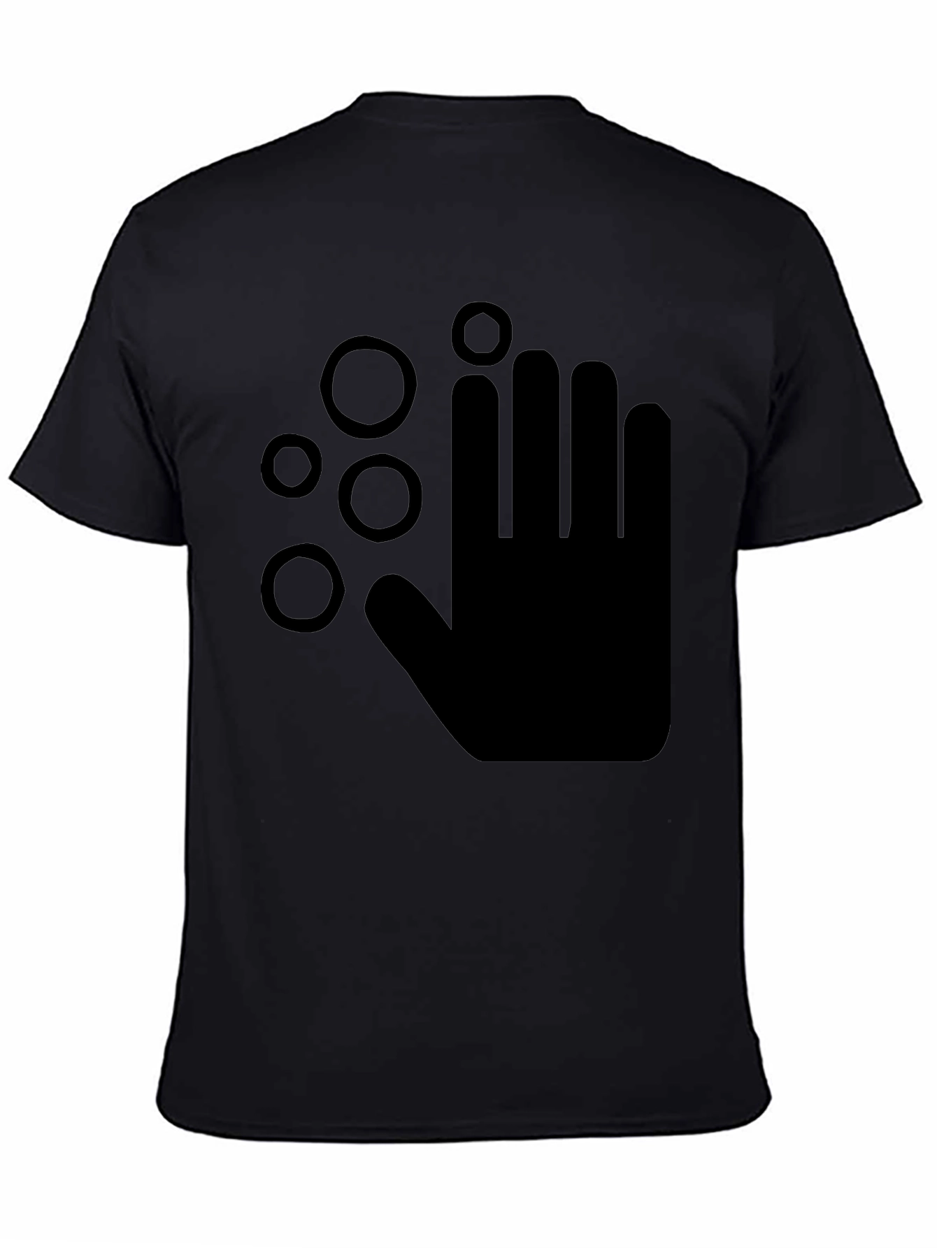 Washing Hands Graphic Black T-Shirt