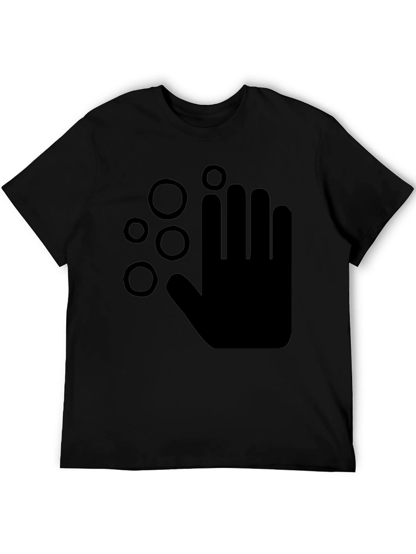 Washing Hands Graphic Black T-Shirt