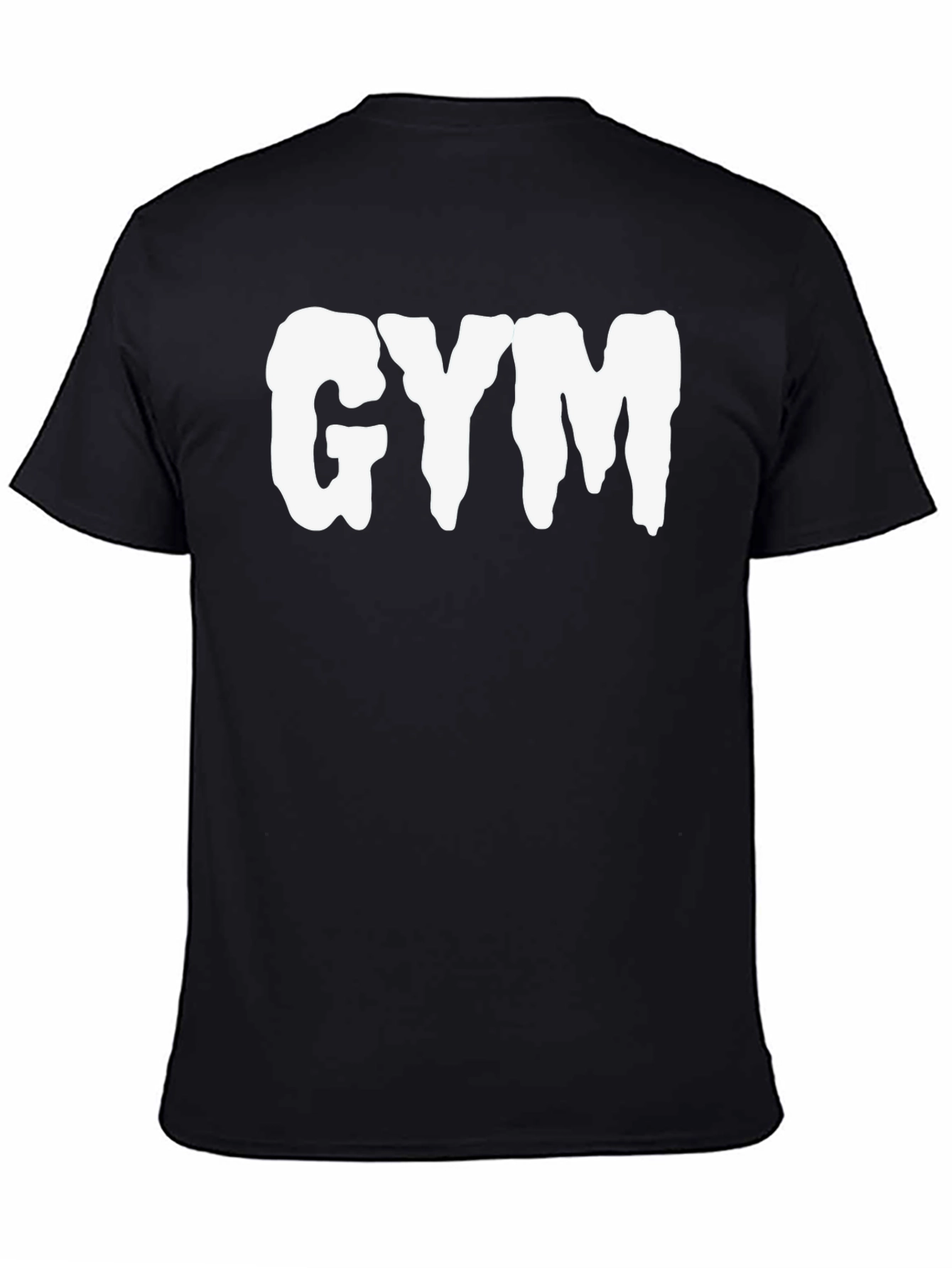 GYM Graphic Tee - Black Cotton Blend Training Shirt