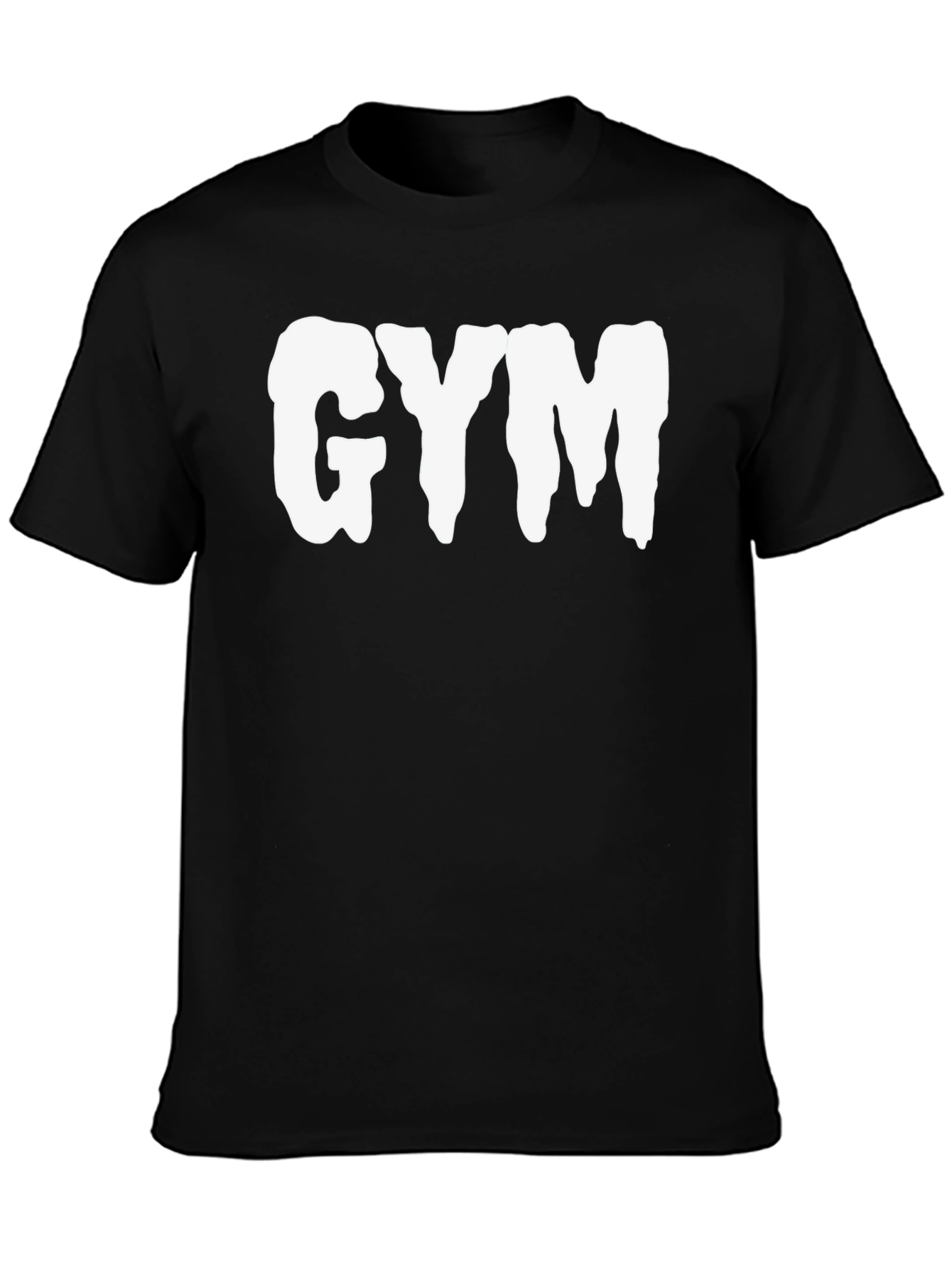 GYM Graphic Tee - Black Cotton Blend Training Shirt