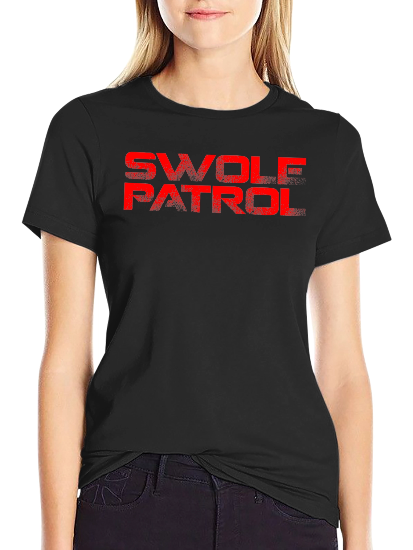 Swole Patrol Graphic T-Shirt - Black
