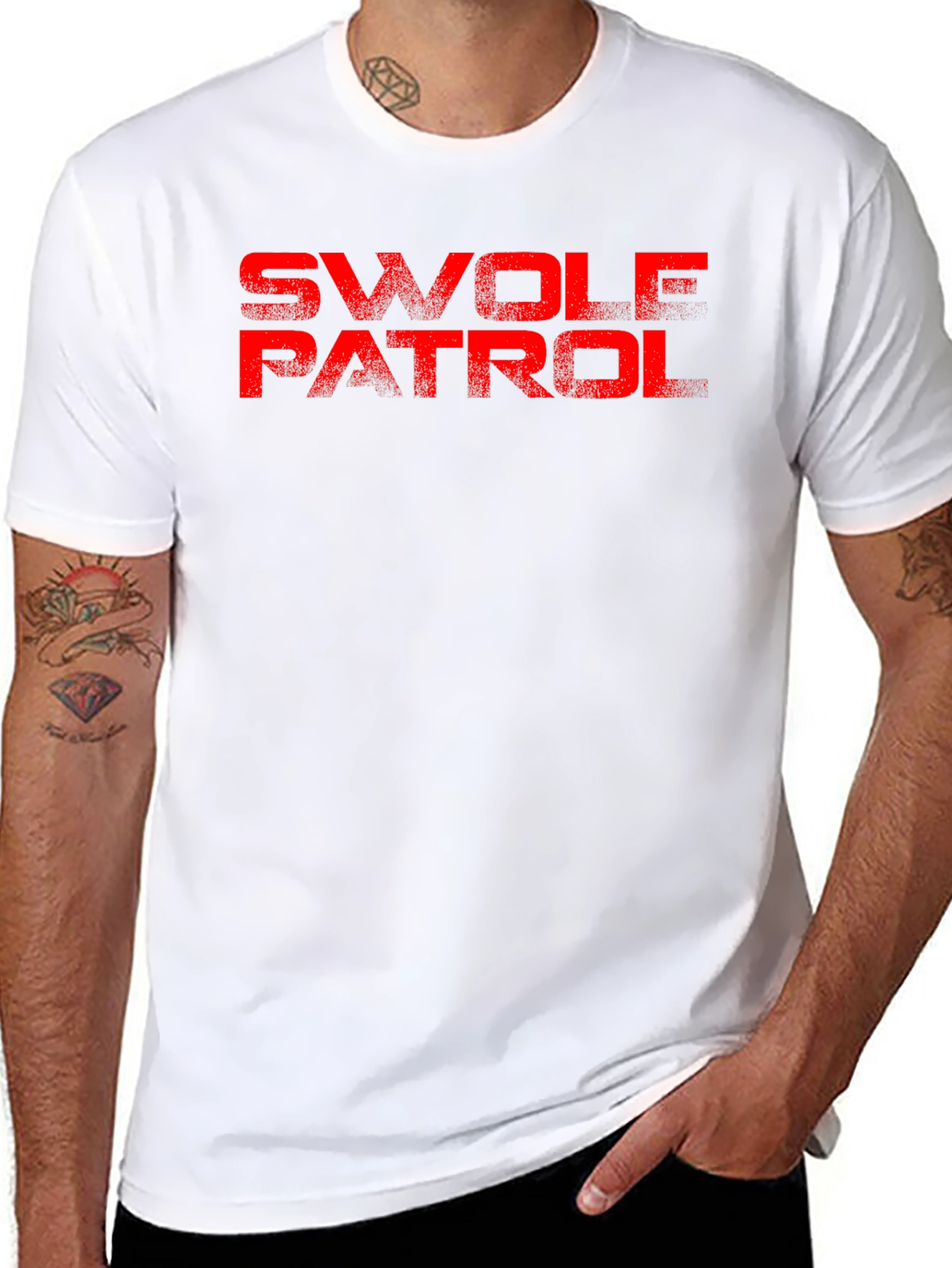 Swole Patrol Graphic T-Shirt - Black