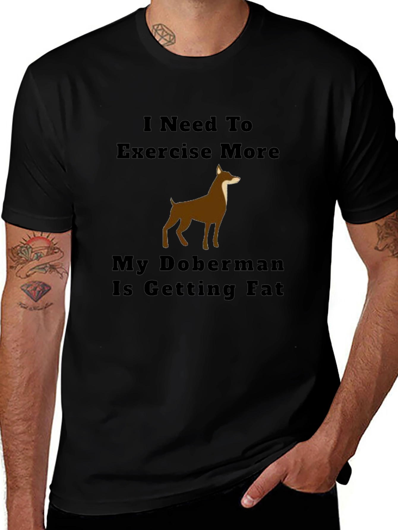 Exercise More Doberman T-Shirt
