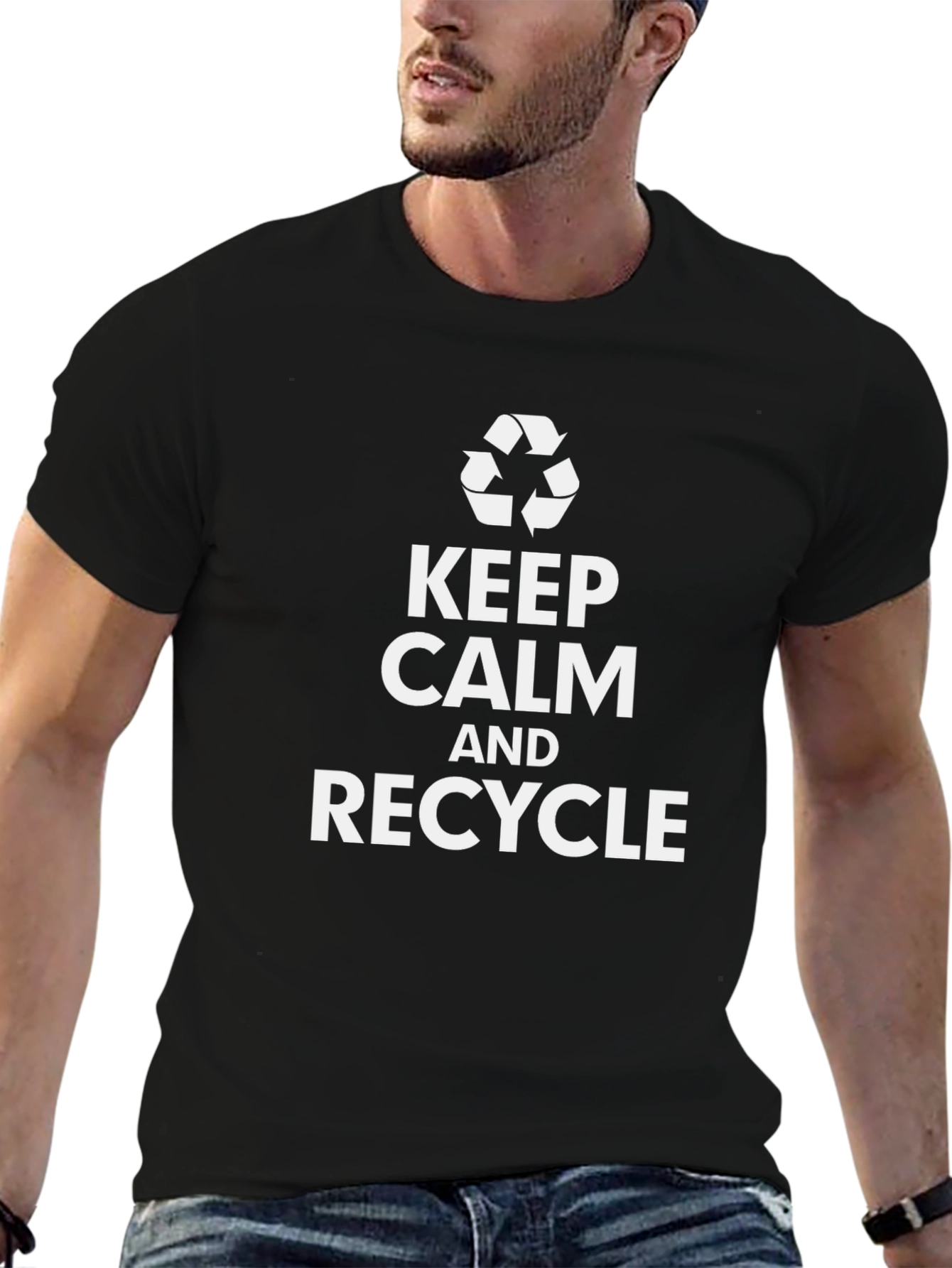 Keep Calm and Recycle T-Shirt - Eco-Friendly Tee