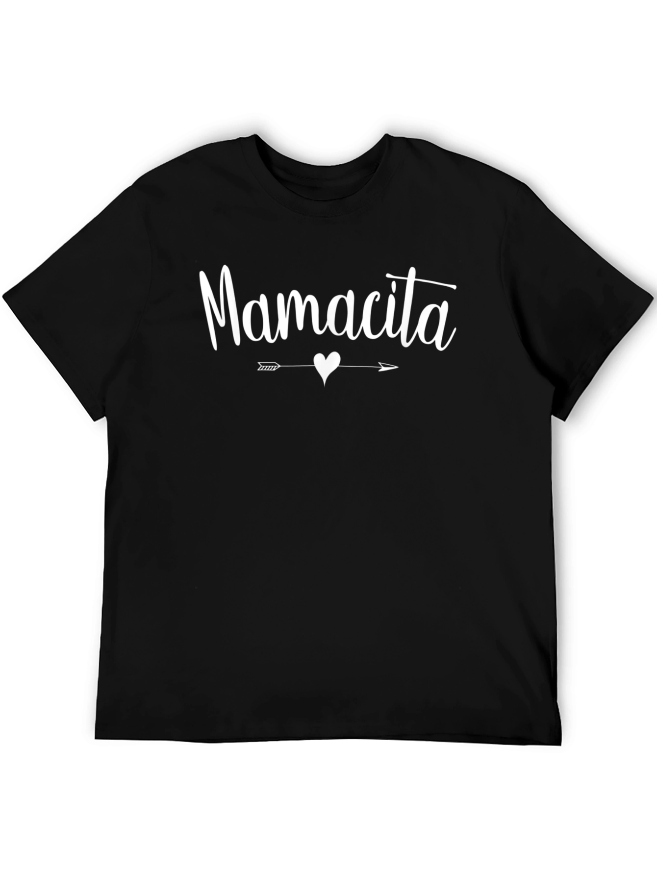 Mamacita Heart Arrow Graphic Tee - Black Cotton T-Shirt