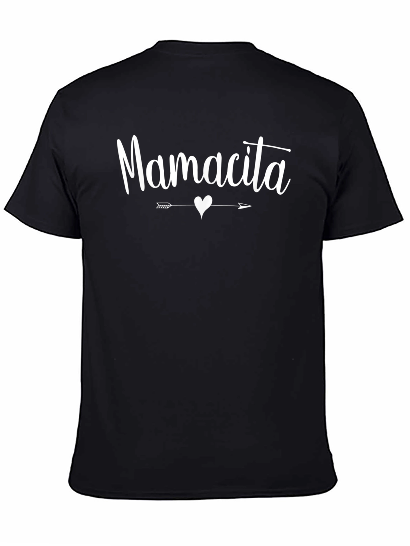 Mamacita Heart Arrow Graphic Tee - Black Cotton T-Shirt