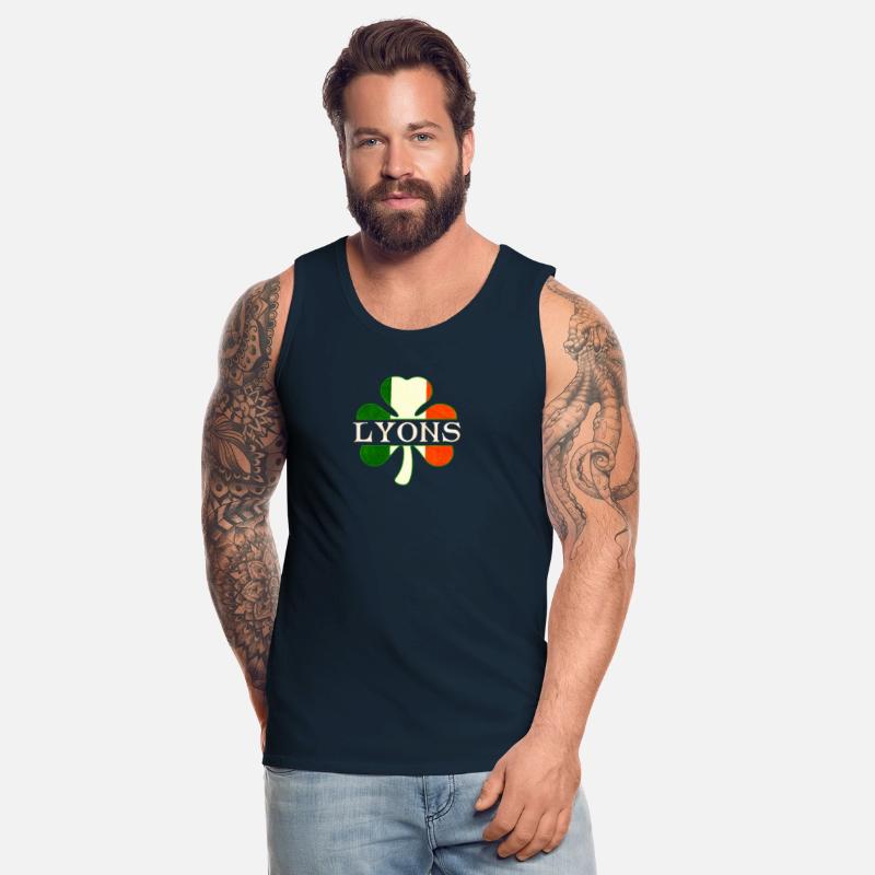 Lyons Irish Surname Ireland Flag Shamrock