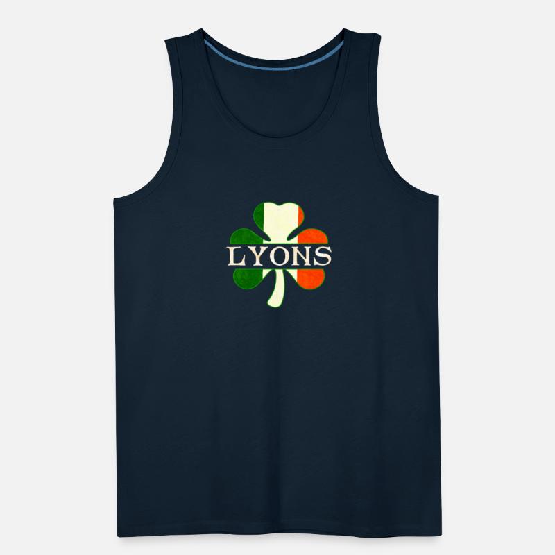 Lyons Irish Surname Ireland Flag Shamrock