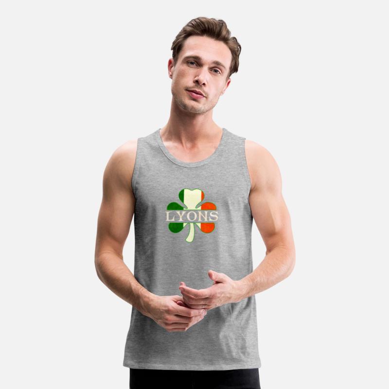 Lyons Irish Surname Ireland Flag Shamrock