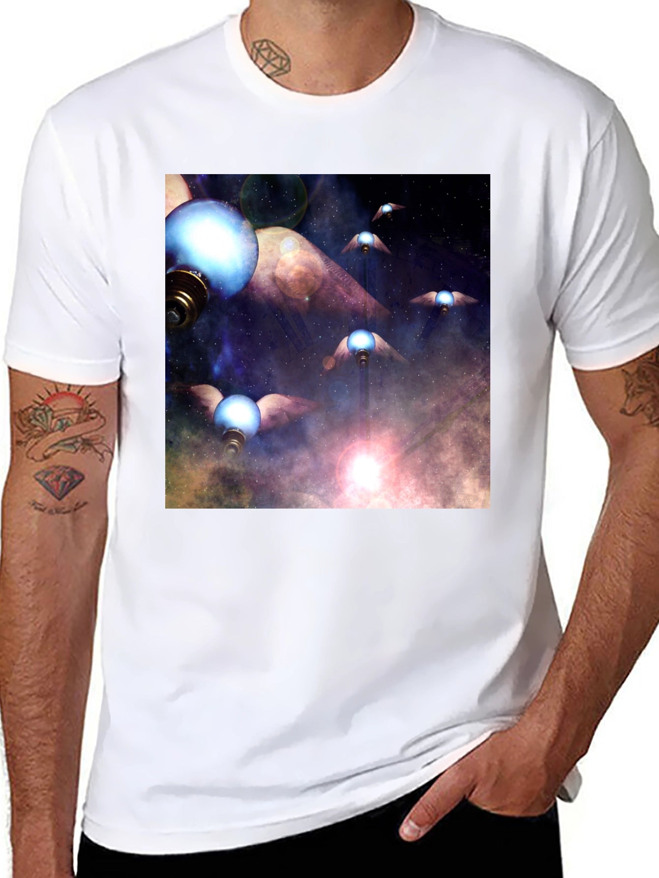 Galaxy Flying Bulbs T-Shirt