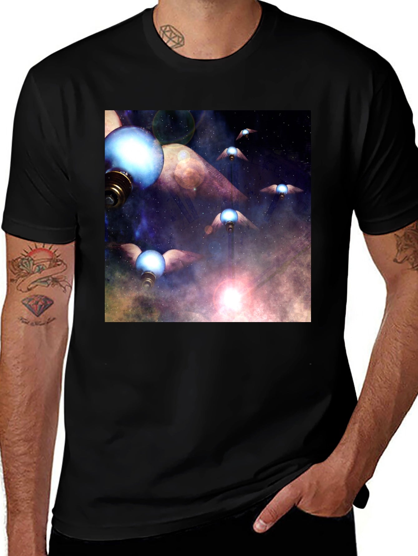 Galaxy Flying Bulbs T-Shirt